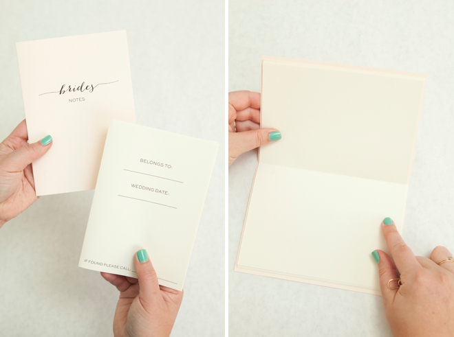 Adorable DIY wedding notebooks!