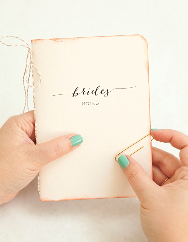 Adorable DIY wedding notebooks!