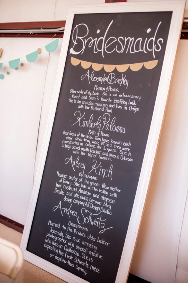 Bridesmaids sign