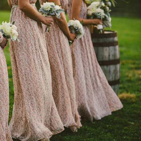 floral maid of honor dress