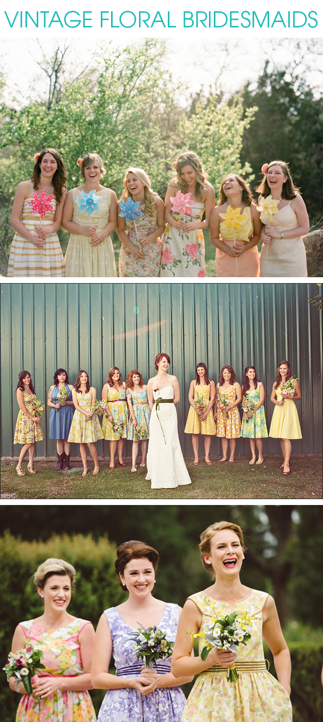 VINTAGE FLORAL BRIDESMAID INSPIRATION