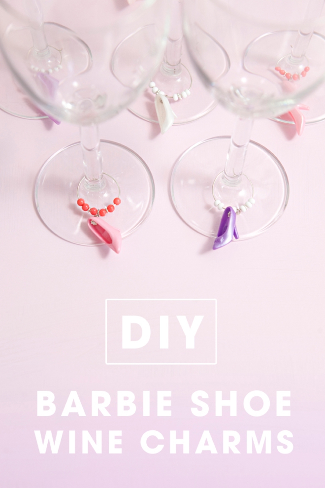 Learn to make these adorable Barbie Shoe Wine Charms!