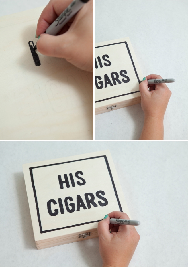 DIY Groom's Cigar Box Milestone Gift