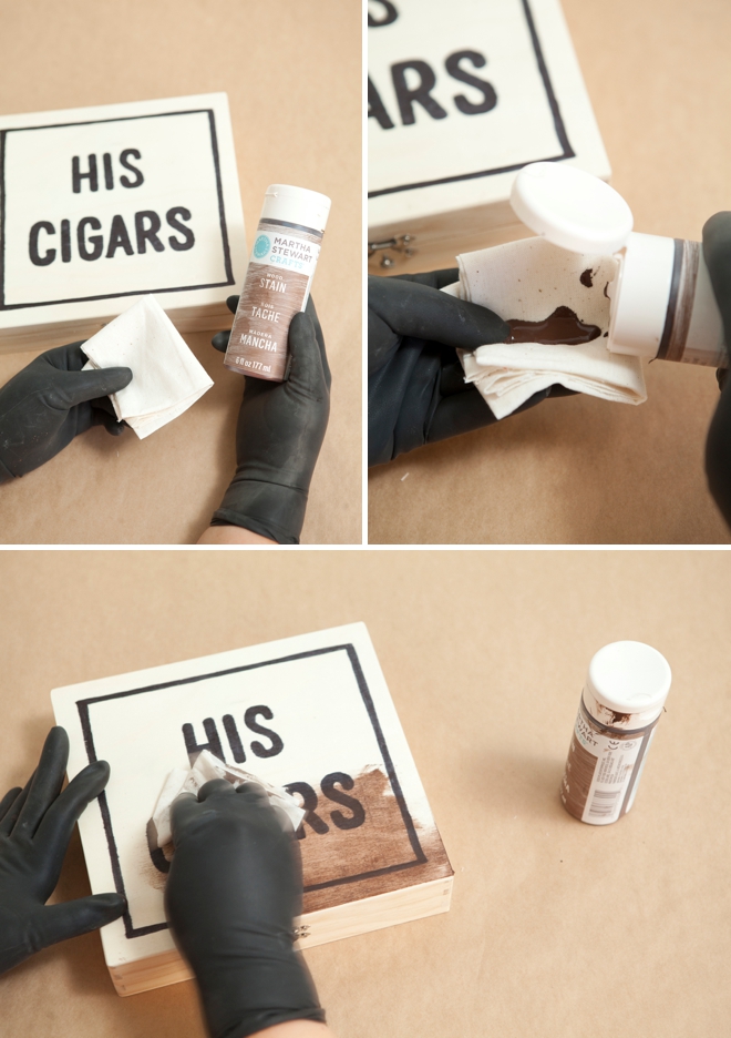 DIY Groom's Cigar Box Milestone Gift