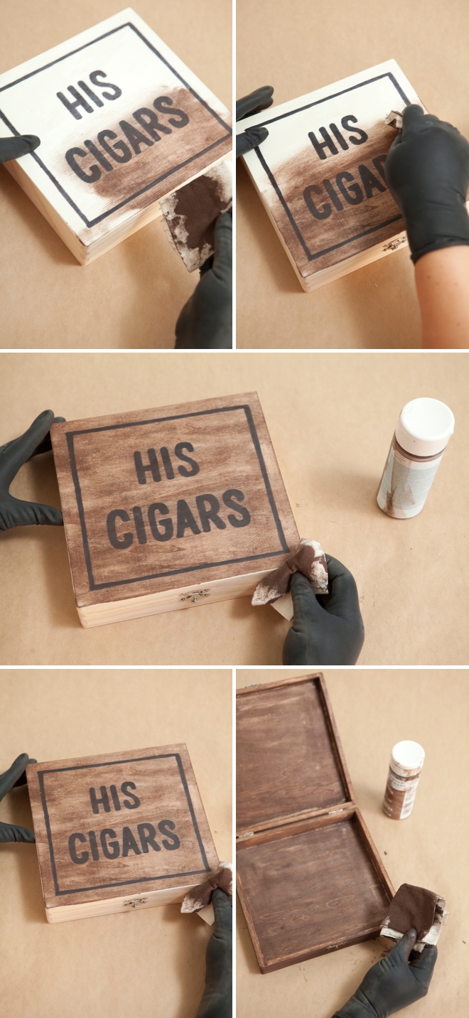 DIY Groom's Cigar Box Milestone Gift