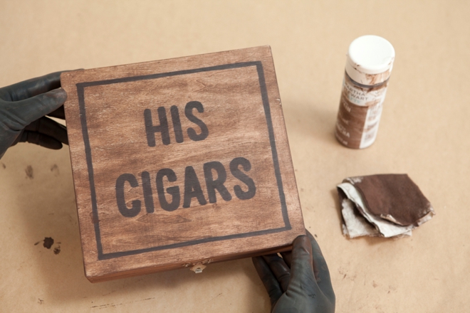 DIY Groom's Cigar Box Milestone Gift