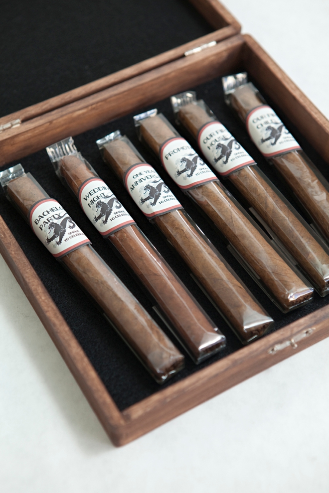 DIY Groom's Cigar Box Milestone Gift