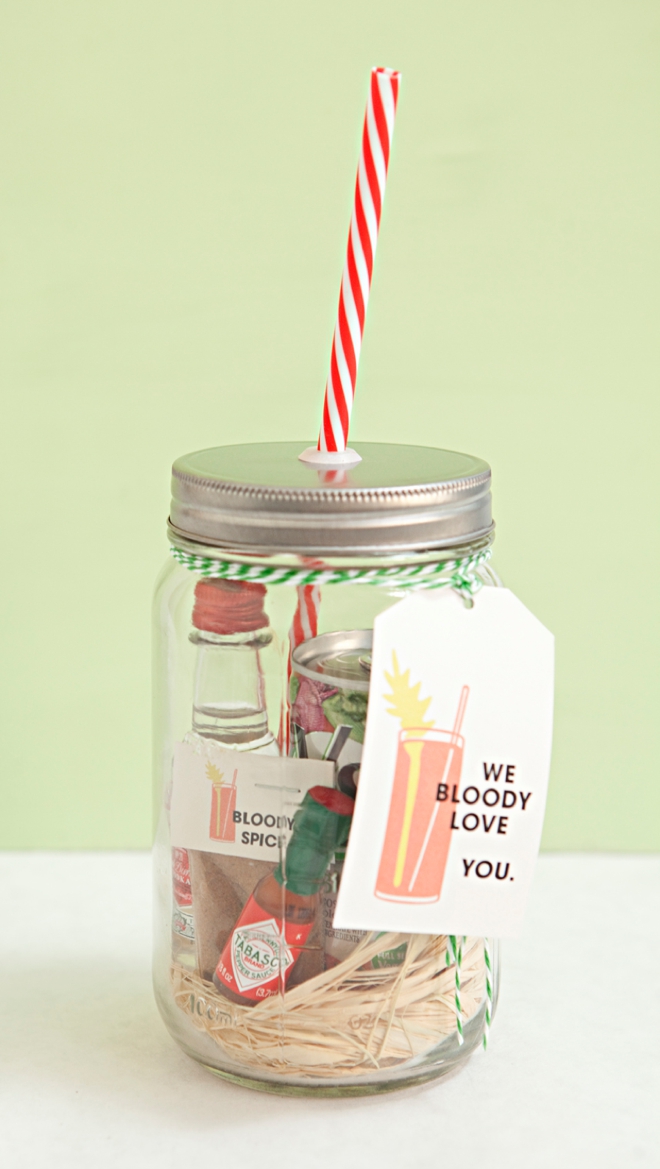 Mason Jar Bloody Mary Gift with spice mix!