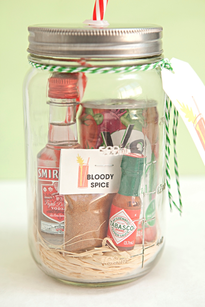 Mason Jar Bloody Mary Gift with spice mix!