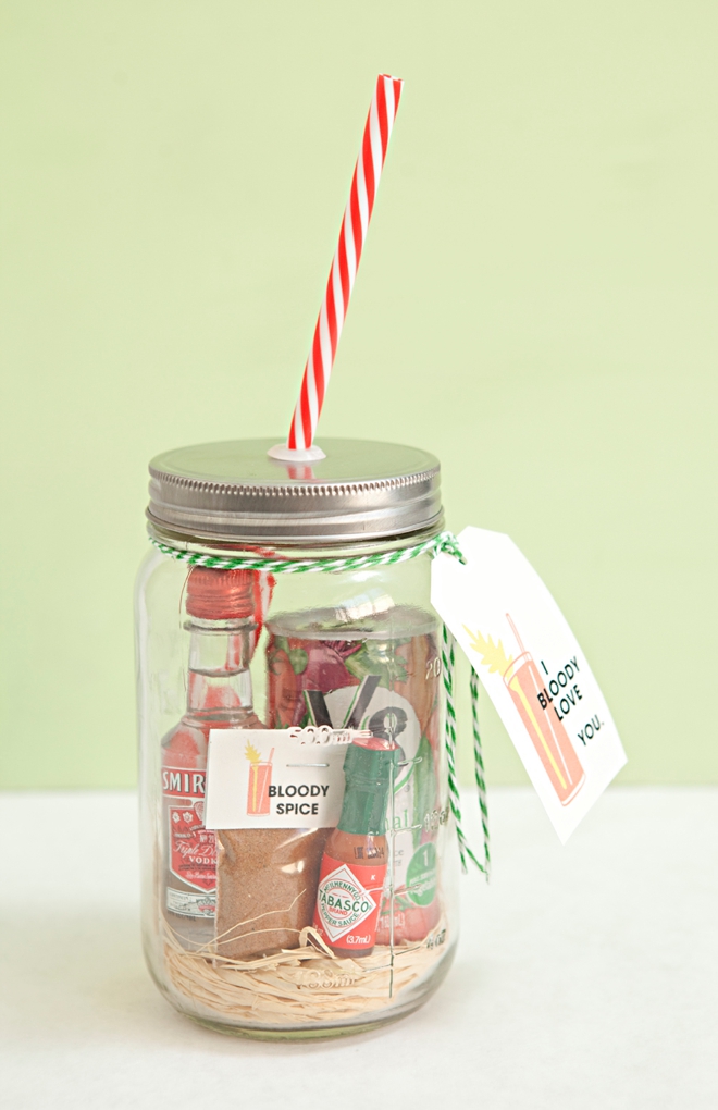 Mason Jar Bloody Mary Gift with spice mix!