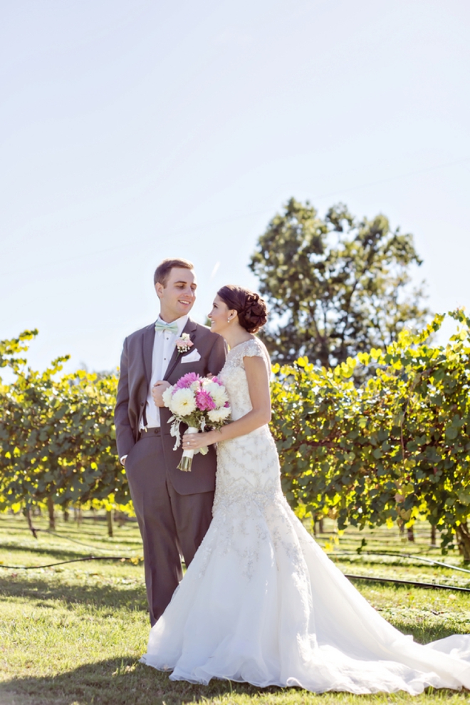Beautiful, DIY vineyard wedding
