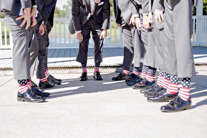 American flag groomsmen socks