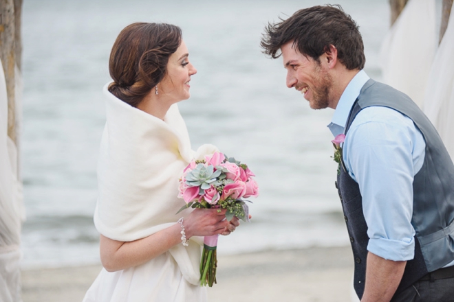 Gorgeous seaside wedding ceremony