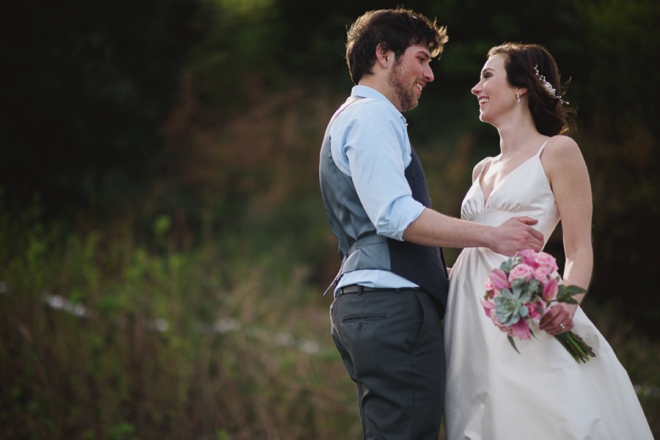 Gorgeous bride and groom portrait