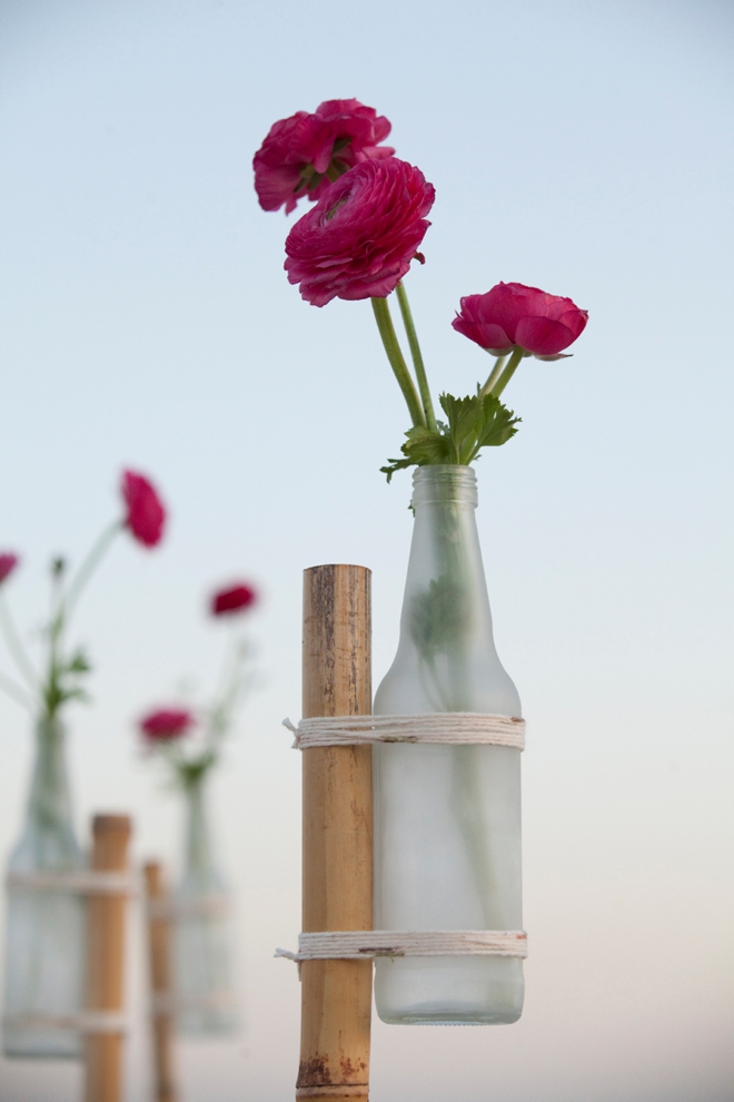 DIY Frosted Glass Vase, Garden Stakes