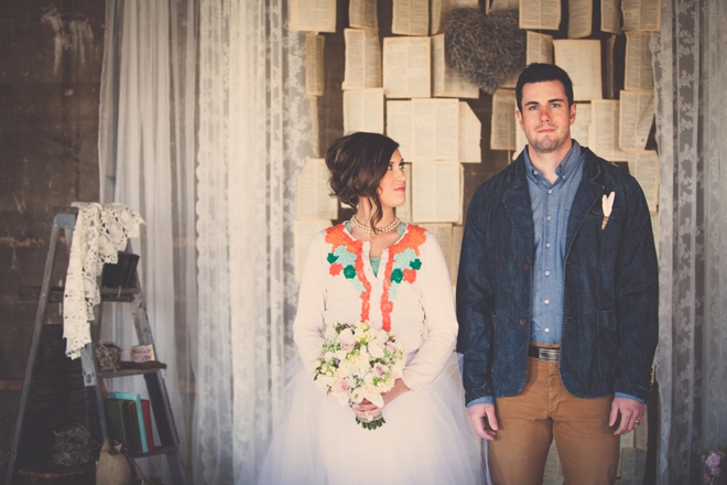 Rustic chic, book lovers wedding inspiration