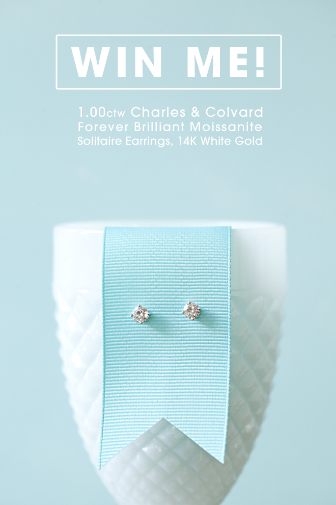 You could win these gorgeous 1.00ctw Moissanite Solitaire Earrings!