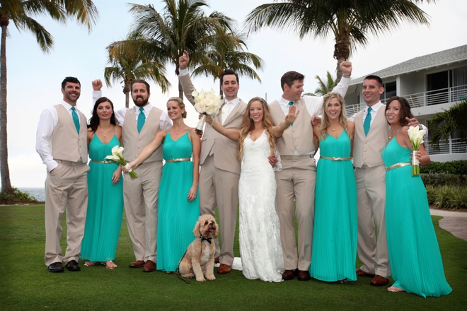 Beautiful, turquoise beach wedding