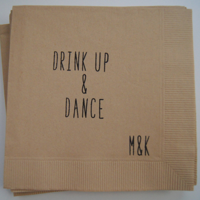 Drink Up and Dance Napkin