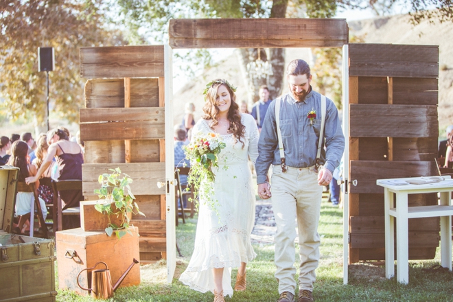DIY Boho-chic garden wedding