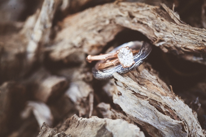 Kristin Coffin twig-style wedding rings