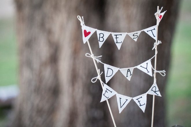 Best Day Ever, bunting cake topper