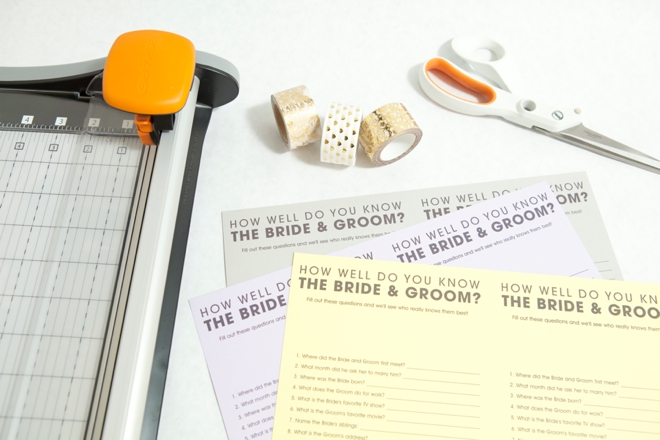 Free Printable How Well Do You Know The Bride and Groom Game