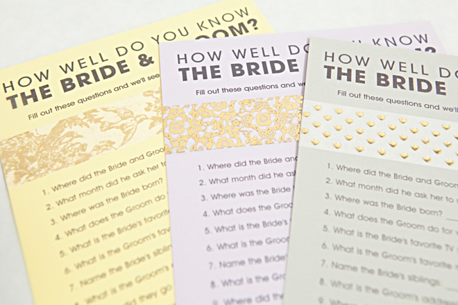 Free Printable How Well Do You Know The Bride and Groom Game