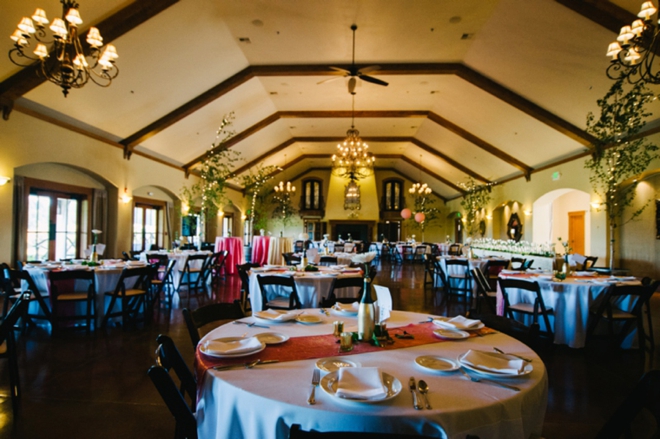 Beautiful vineyard wedding reception