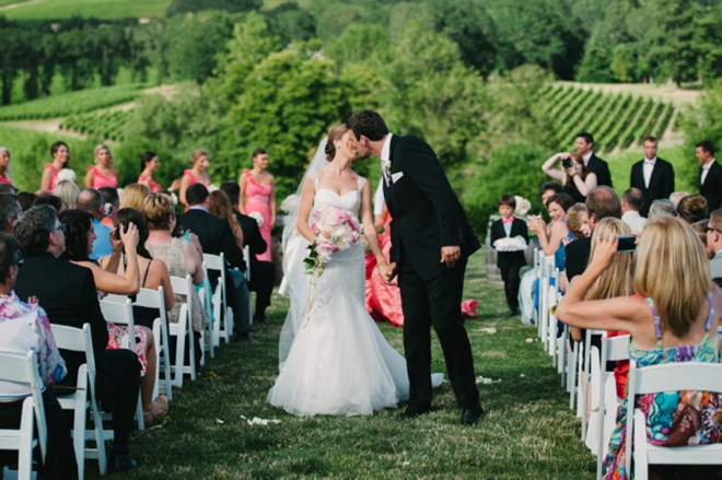 Beautiful vineyard wedding ceremony