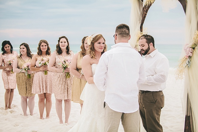 Gorgeous DIY beach wedding with sequin details