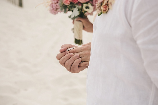 Gorgeous DIY beach wedding with sequin details