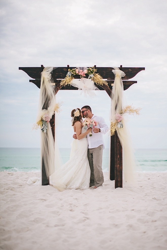 Gorgeous DIY beach wedding with sequin details