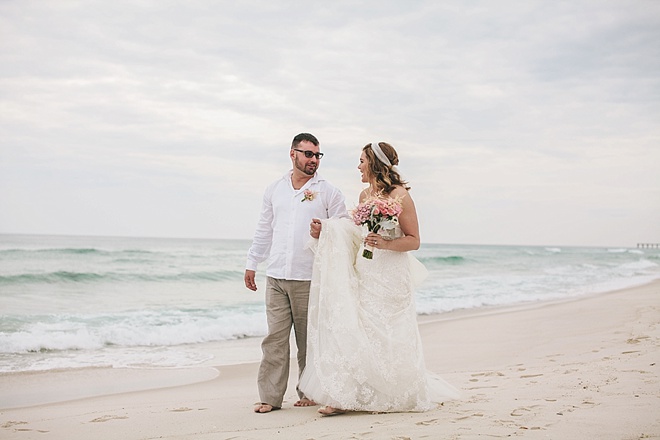 Gorgeous DIY beach wedding with sequin details