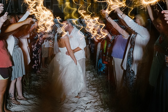 Gorgeous DIY beach wedding with sequin details