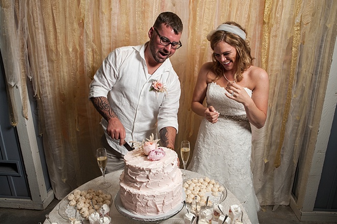 Gorgeous DIY beach wedding with sequin details