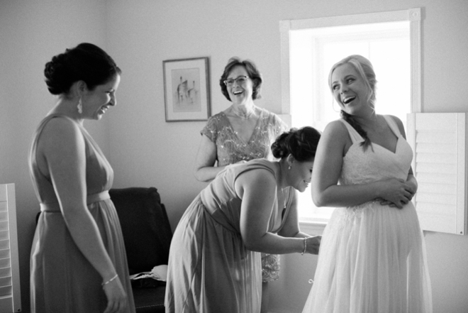 Bride getting ready