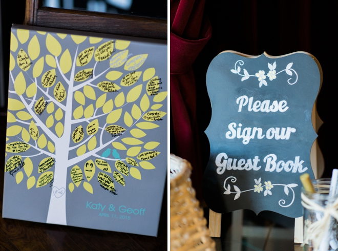 Leaf guest book canvas