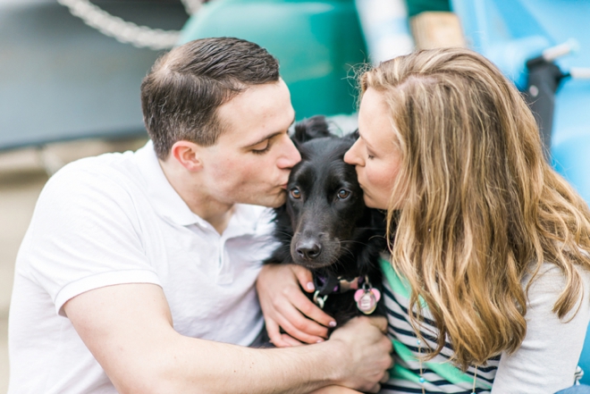Adorable engagement session with dog