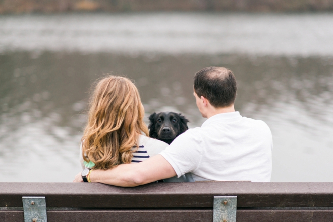 Adorable engagement session with dog