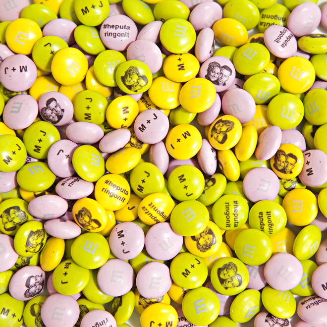 personalized m&ms wedding