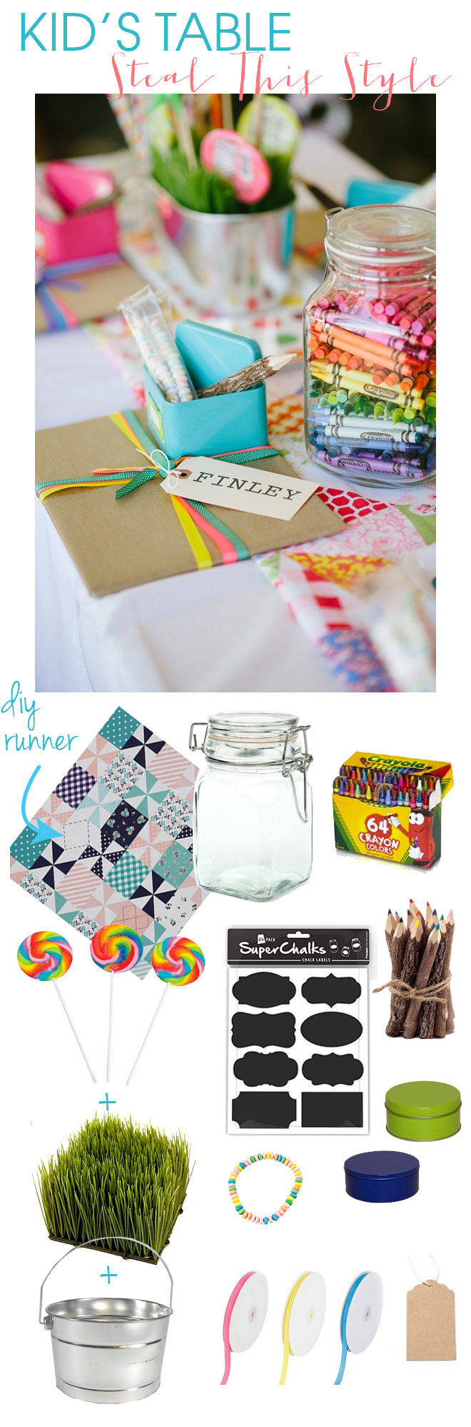 Fun and FREE ideas to create a happy, wedding kids table!