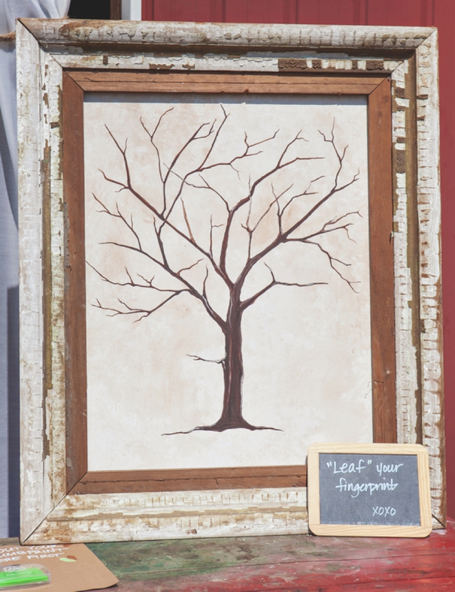 Large thumbprint tree guest book