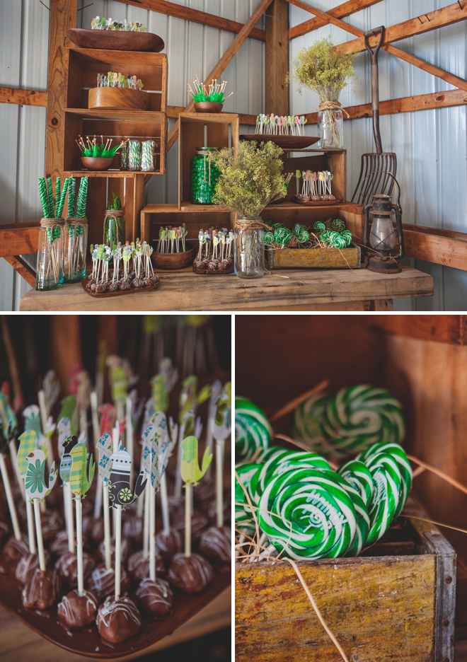 Awesome rustic candy table