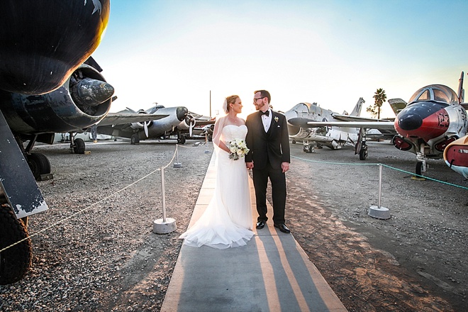 Awesome, DIY aircraft museum wedding