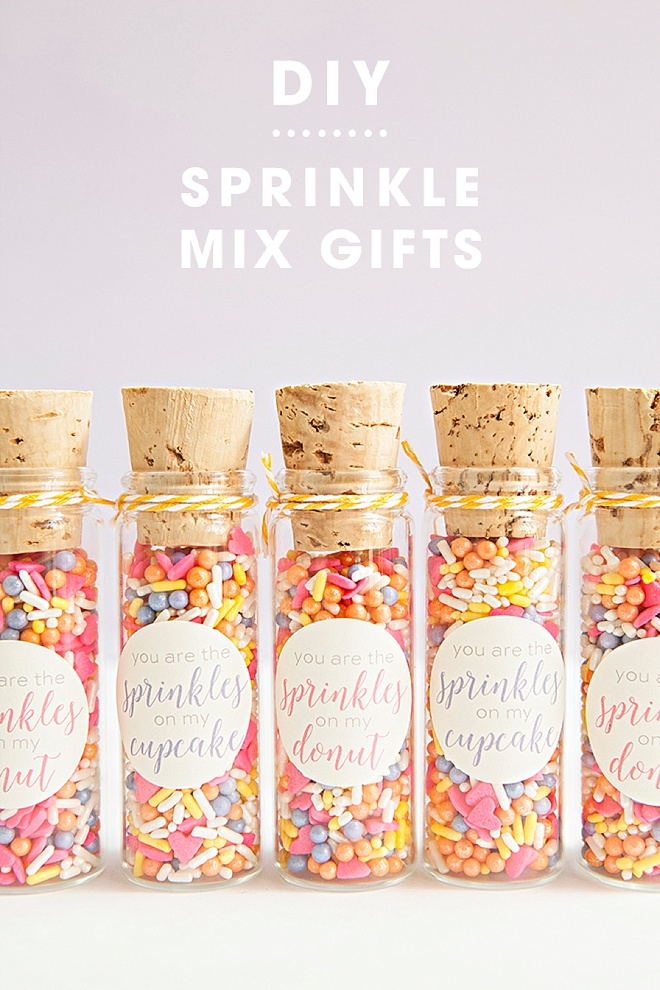 DIY custom sprinkle mix favors!