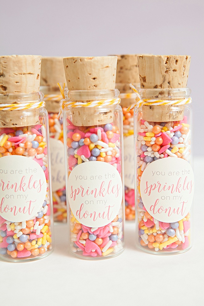 DIY custom sprinkle mix favors!