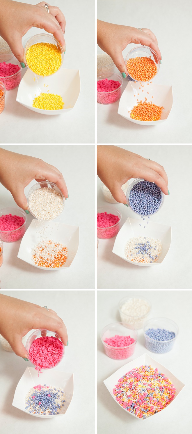 DIY custom sprinkle mix favors!