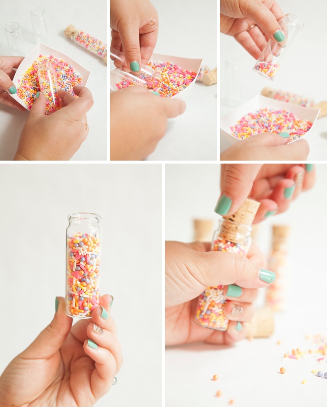 DIY custom sprinkle mix favors!