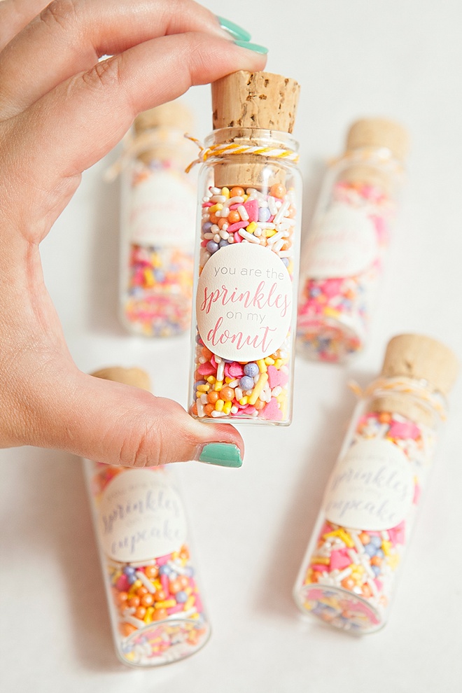 DIY custom sprinkle mix favors!